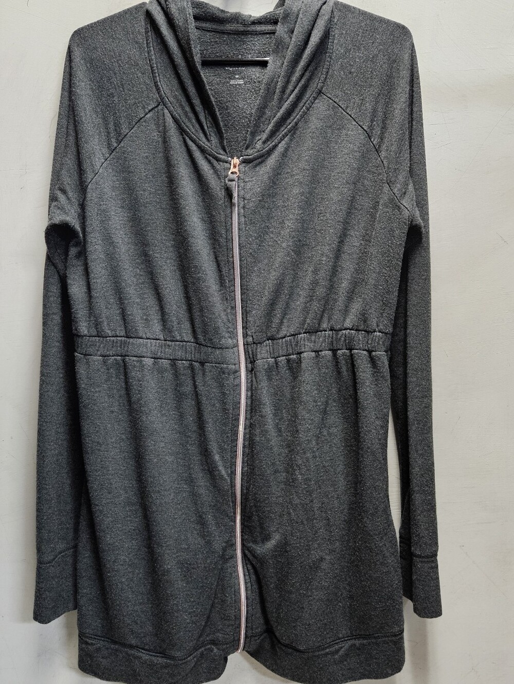 Isabel Maternity Womens Long Grey Lightweight Hoodie Sweatshirt Medium